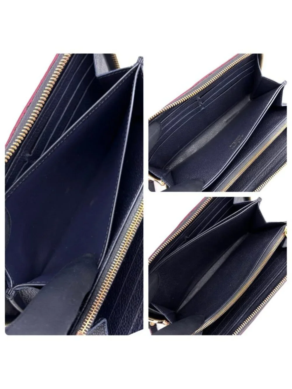 Louis Vuitton Monogram Empreinte Zippy Wallet Marine Rouge
